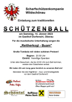 einladung-schuetzenball-2023 (c) Scharfschuetzenkompanie Wildschoenau