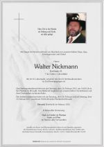 Ehrenmajor und Ehrenhauptmann Walter Nickmann ist im 81. Lebensjahr verstorben (c) Bestattung Longo