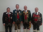 Neu gewähltes Regimentskommando Mjr. Vindl, Gastl und Gstrein mit Landeskommandant Tiefenthaler in Steeg am 29.9.2013 (c) Otto Siegele